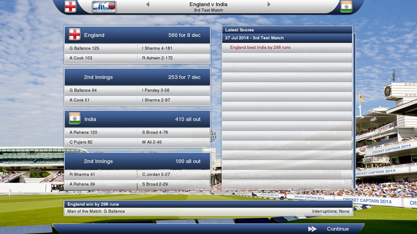 Cricket Captain 2014 screenshot 9