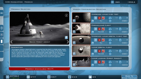 Buzz Aldrin's Space Program Manager screenshot