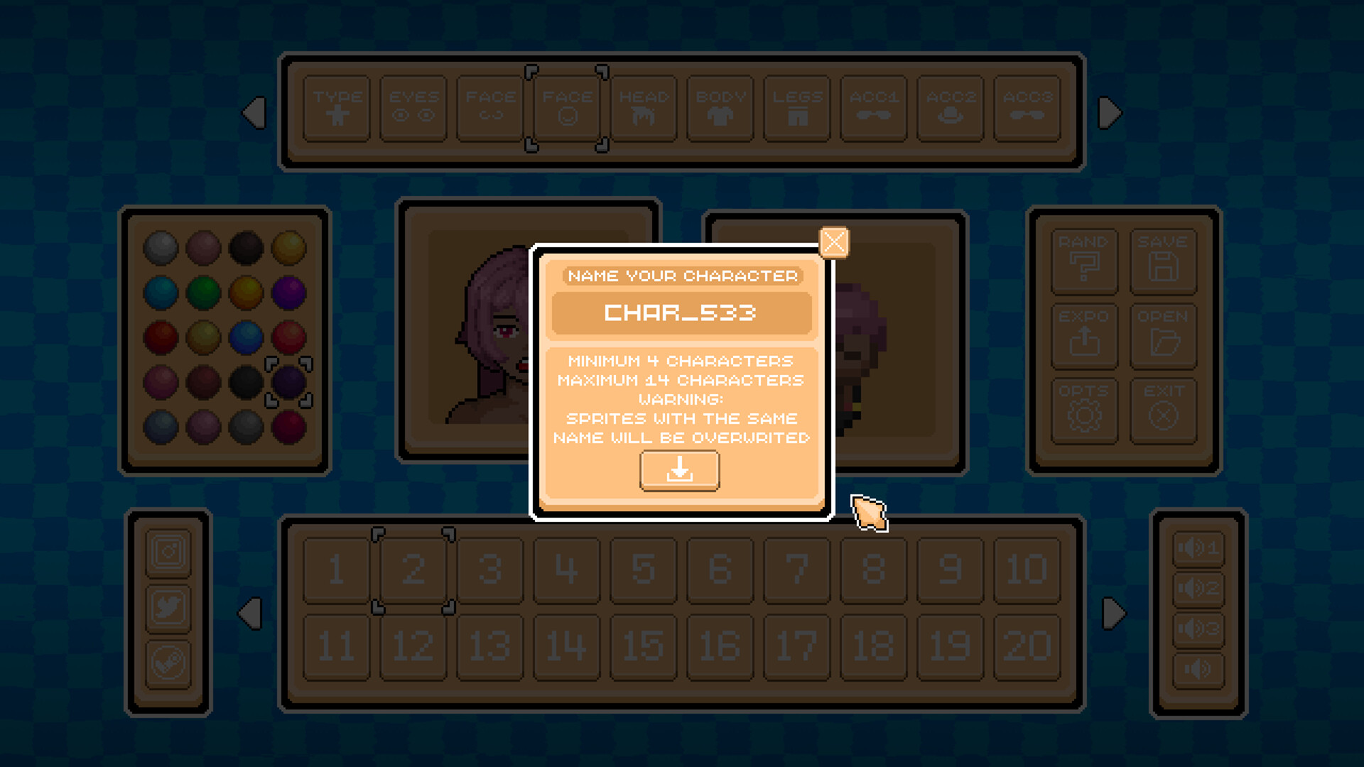 Pixelart Character Creator screenshot 9