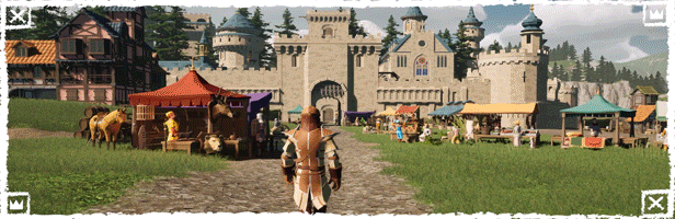 dungeons kingdoms người chơi cổng thành chợ