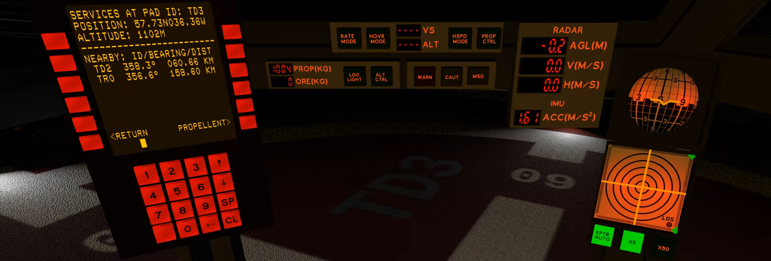 Close up photograph of the INS and RADAR instruments