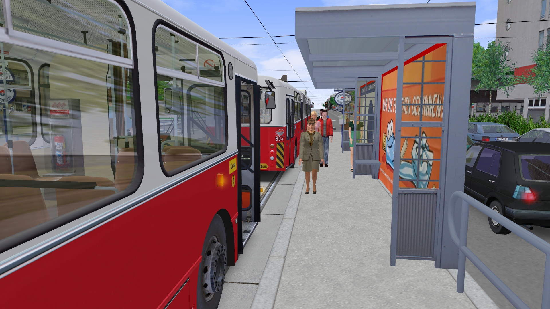 OMSI 2 Add-on AI-Articulated Bus for Vienna screenshot 10