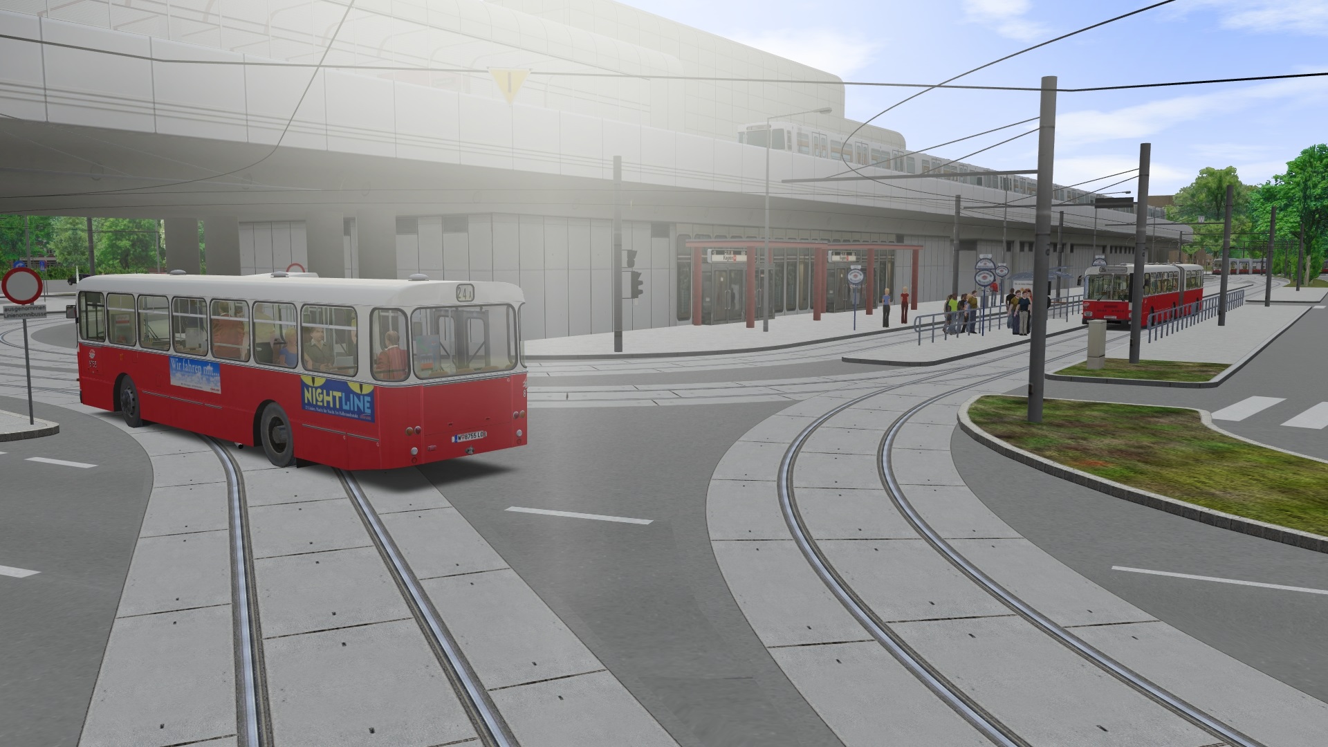 OMSI 2 Add-on AI-Articulated Bus for Vienna screenshot 2