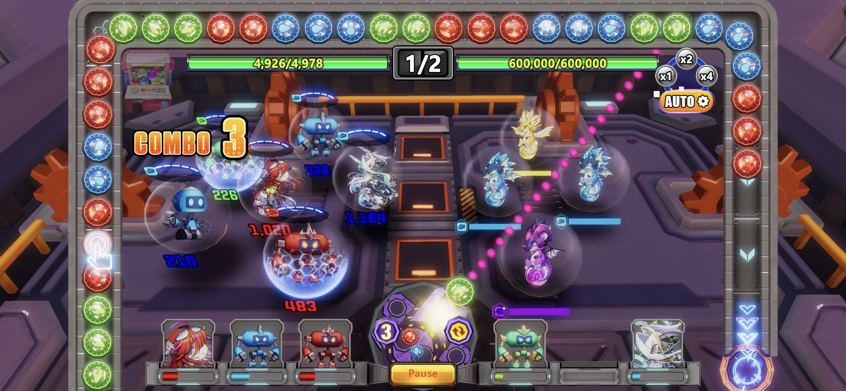 Mining Heroes：Puzzle RPG screenshot 4
