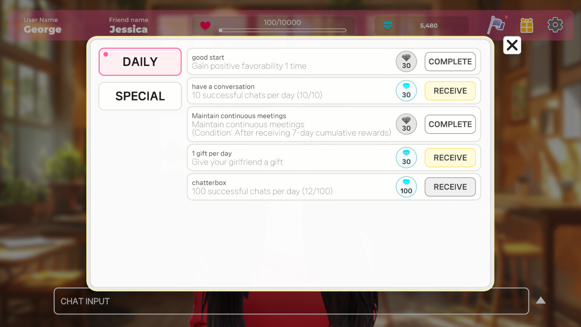 Love Chat : virtual romance screenshot 6