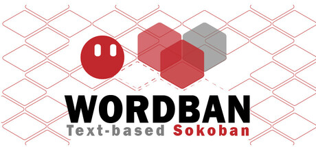 Wordban: a text-based Sokoban game banner