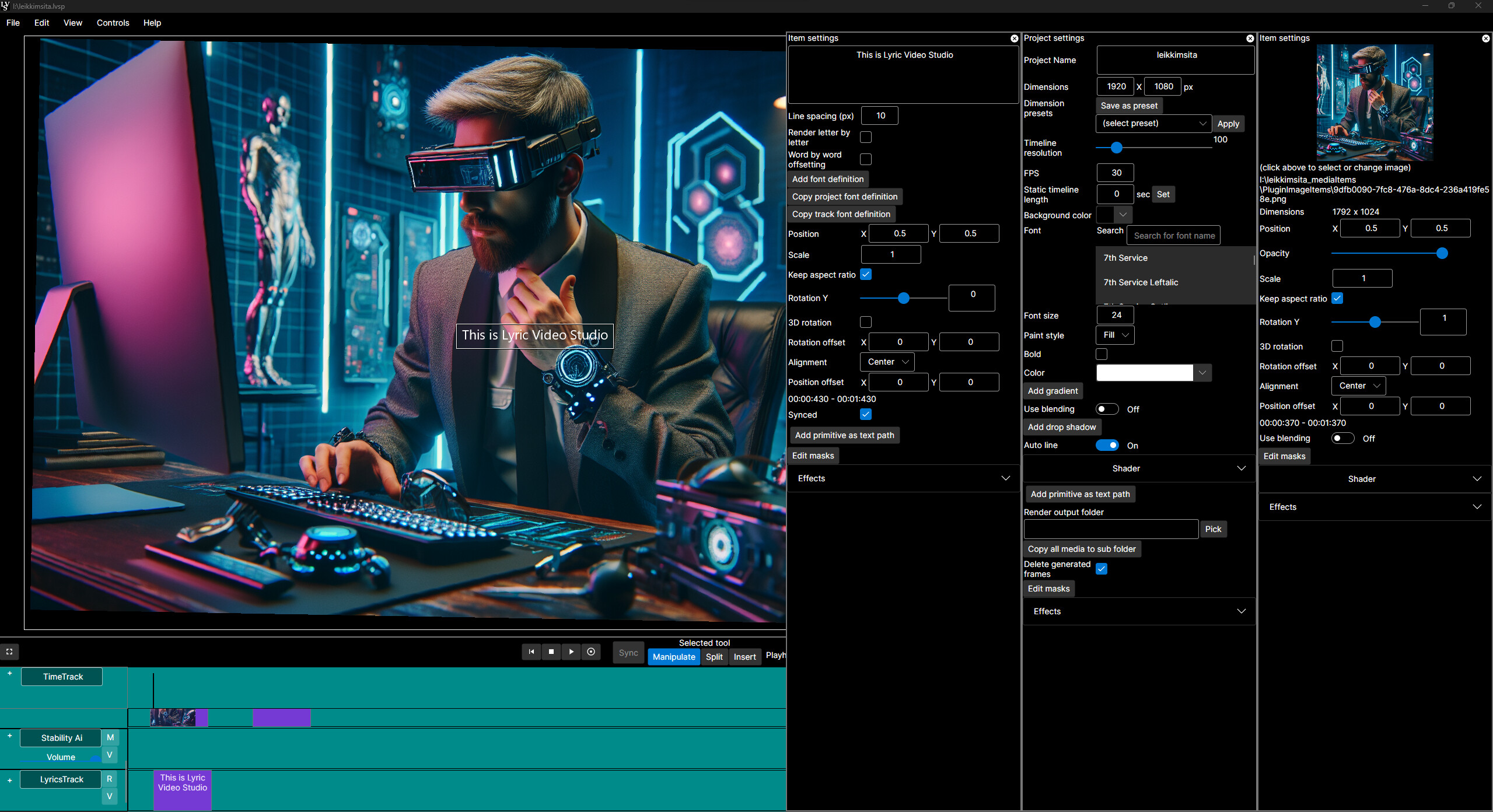 Lyric Video Studio screenshot 1