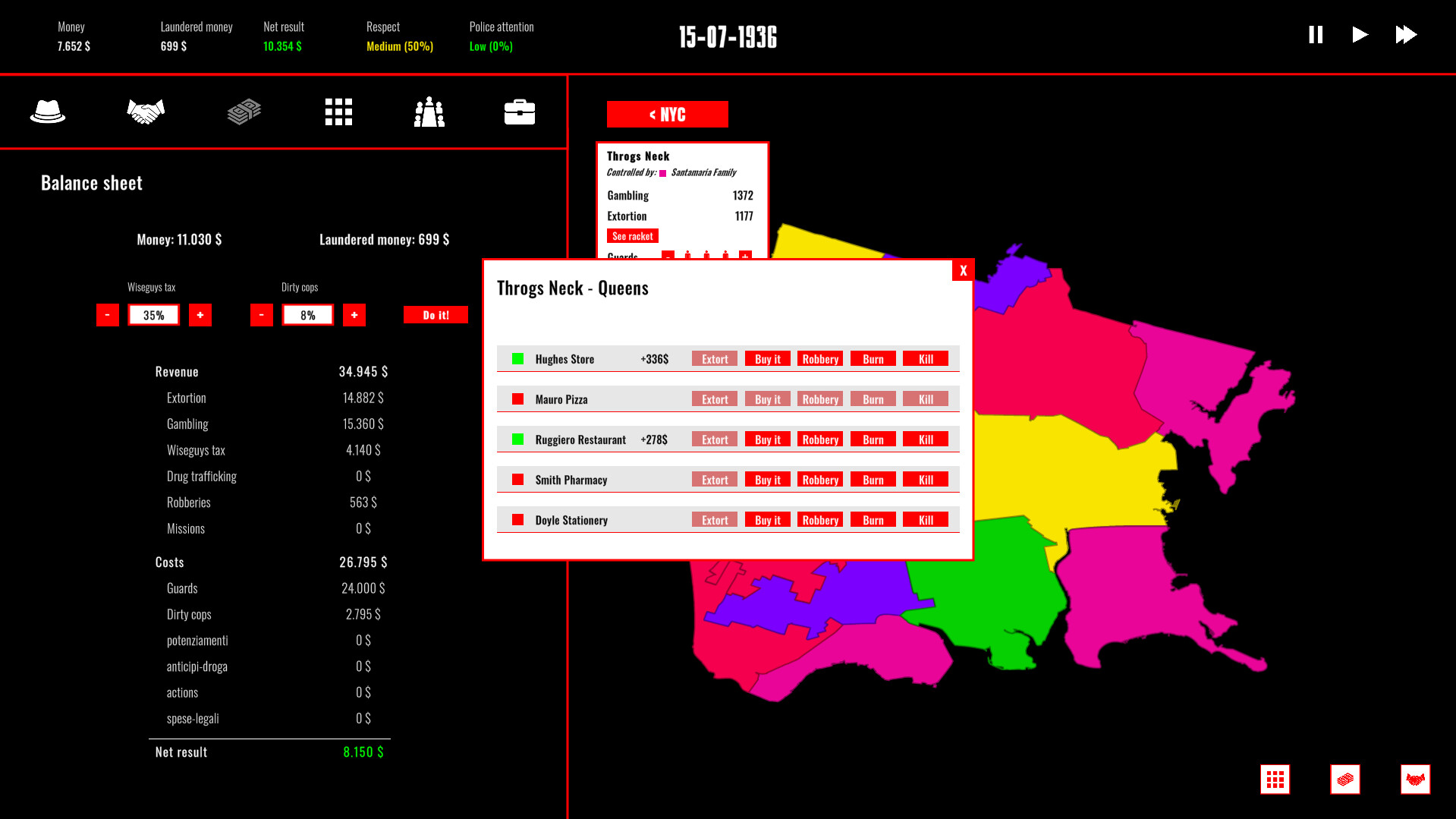 Wiseguys: The Commission screenshot 5