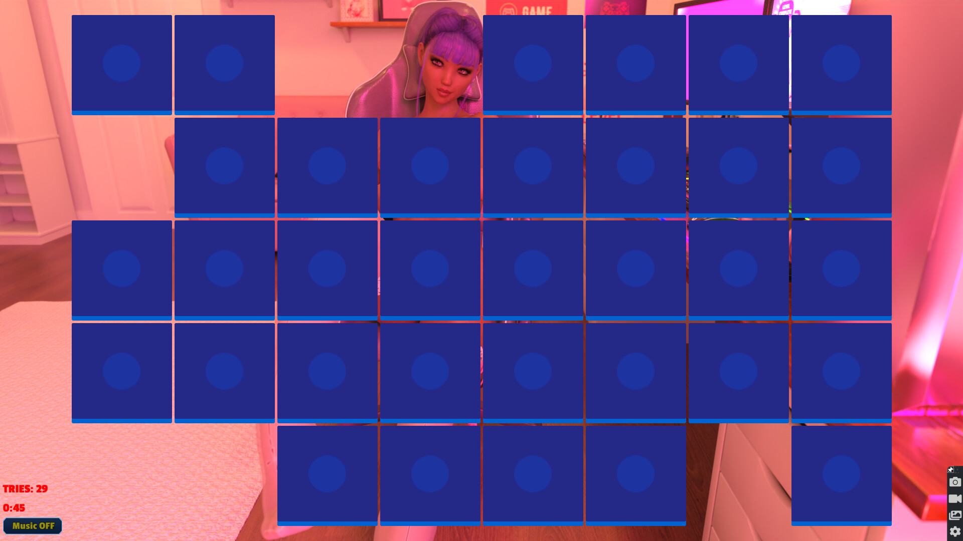 Sexy Memory Puzzle - Gamer Girl screenshot 3