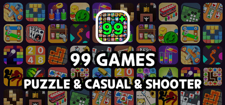 99 Games: Puzzle, Action, Strategy, Simulation, Casual, Roguelike, Shooter, RPG & More — Steam header