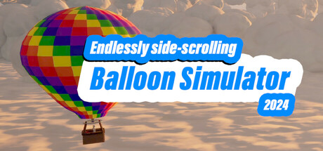 Endlessly side-scrolling Balloon Simulator 2024 — Steam header