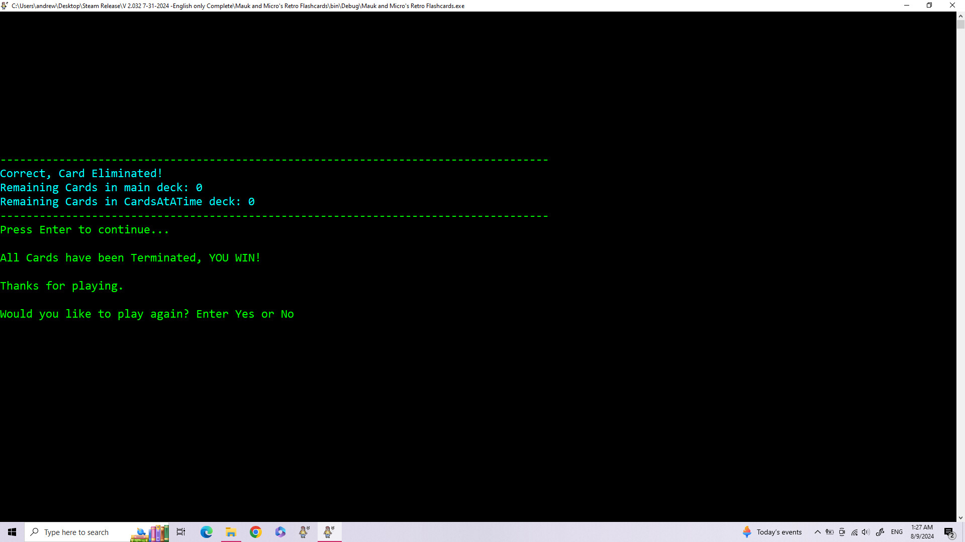 Retro Elimination Flashcards screenshot 6