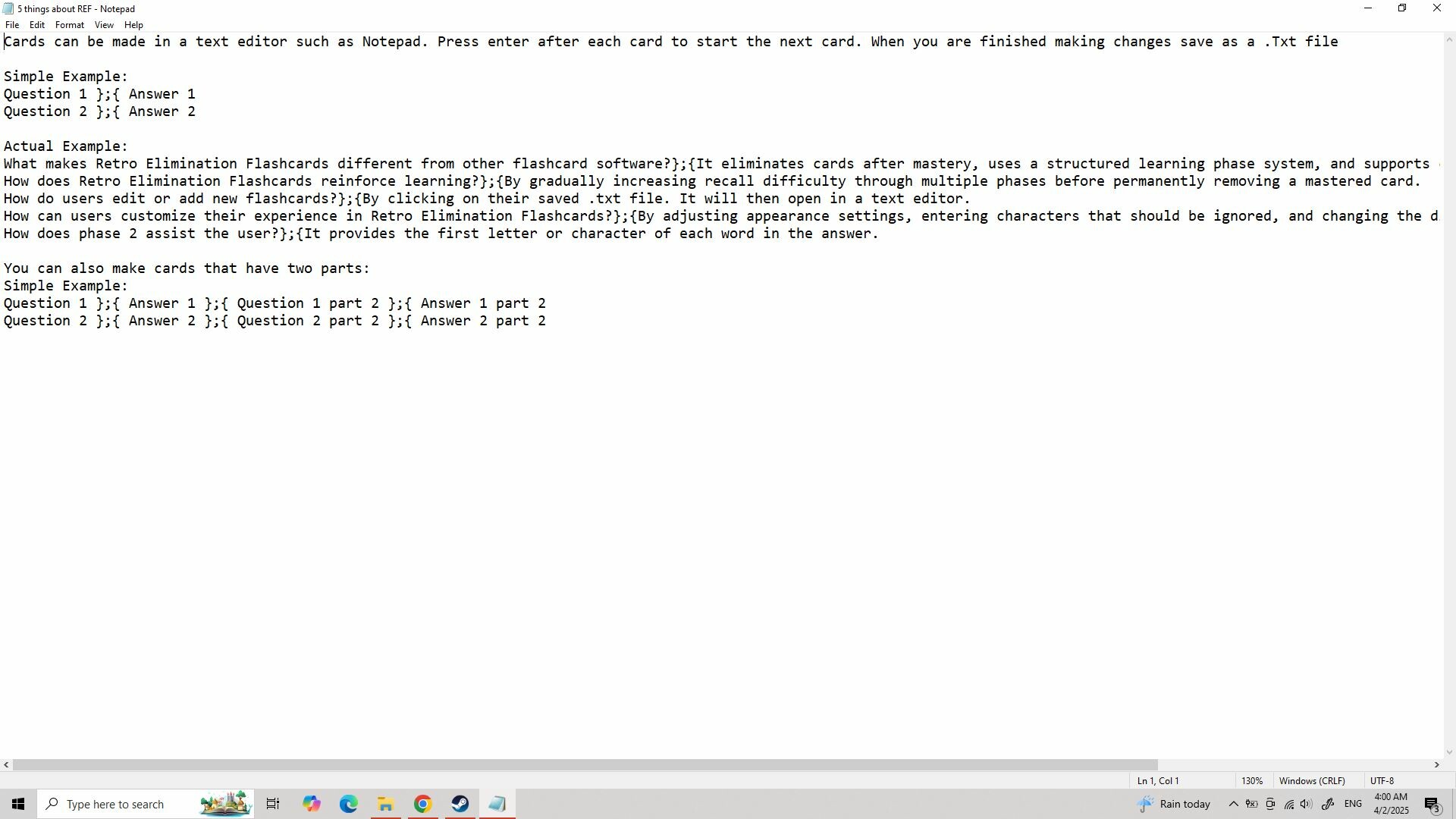 Retro Elimination Flashcards screenshot 7