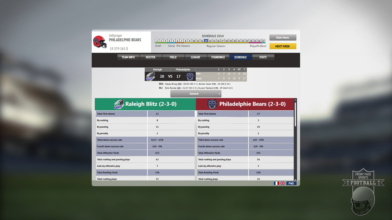 Front Page Sports Football screenshot 14