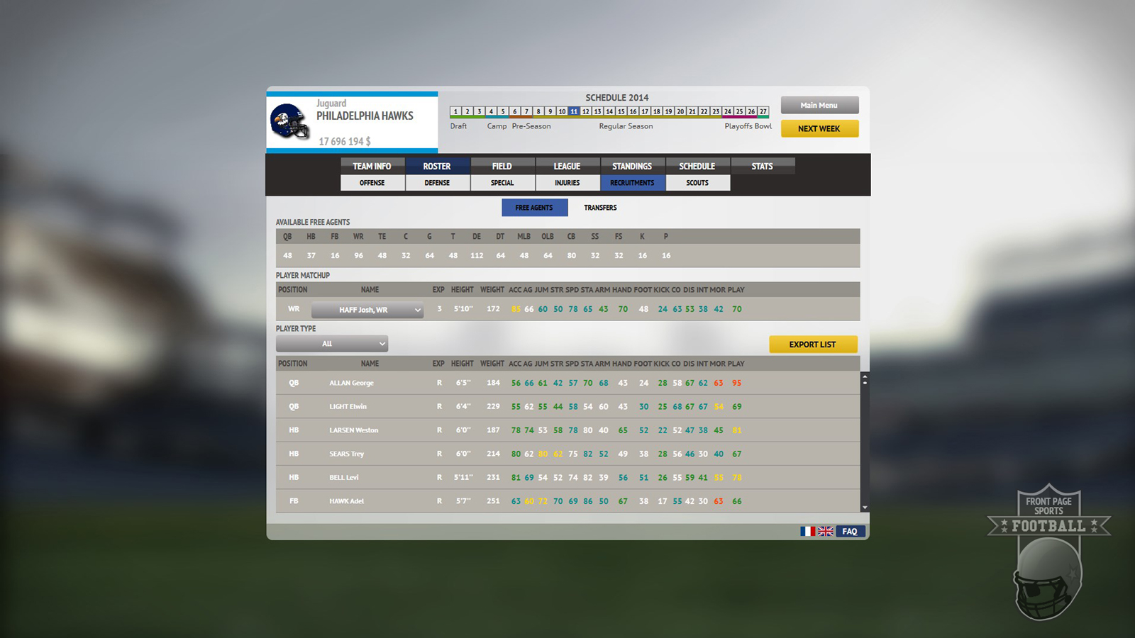 Front Page Sports Football screenshot 7