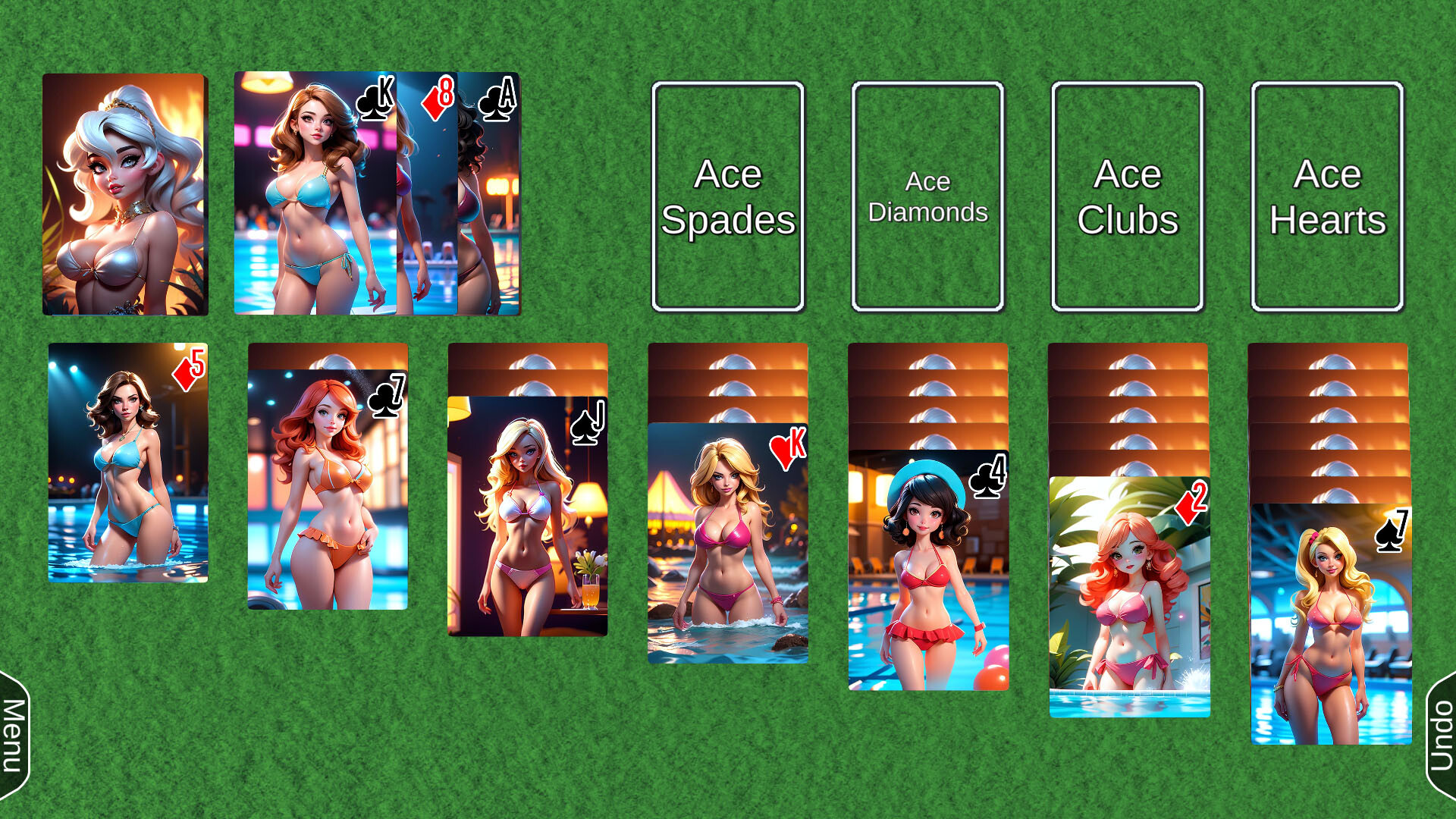 AI Solitaire - Pool Party screenshot 2