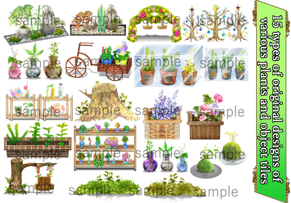 Steam：RPGツクールMZ - 夏晴瑠架 グリーンタイルセット