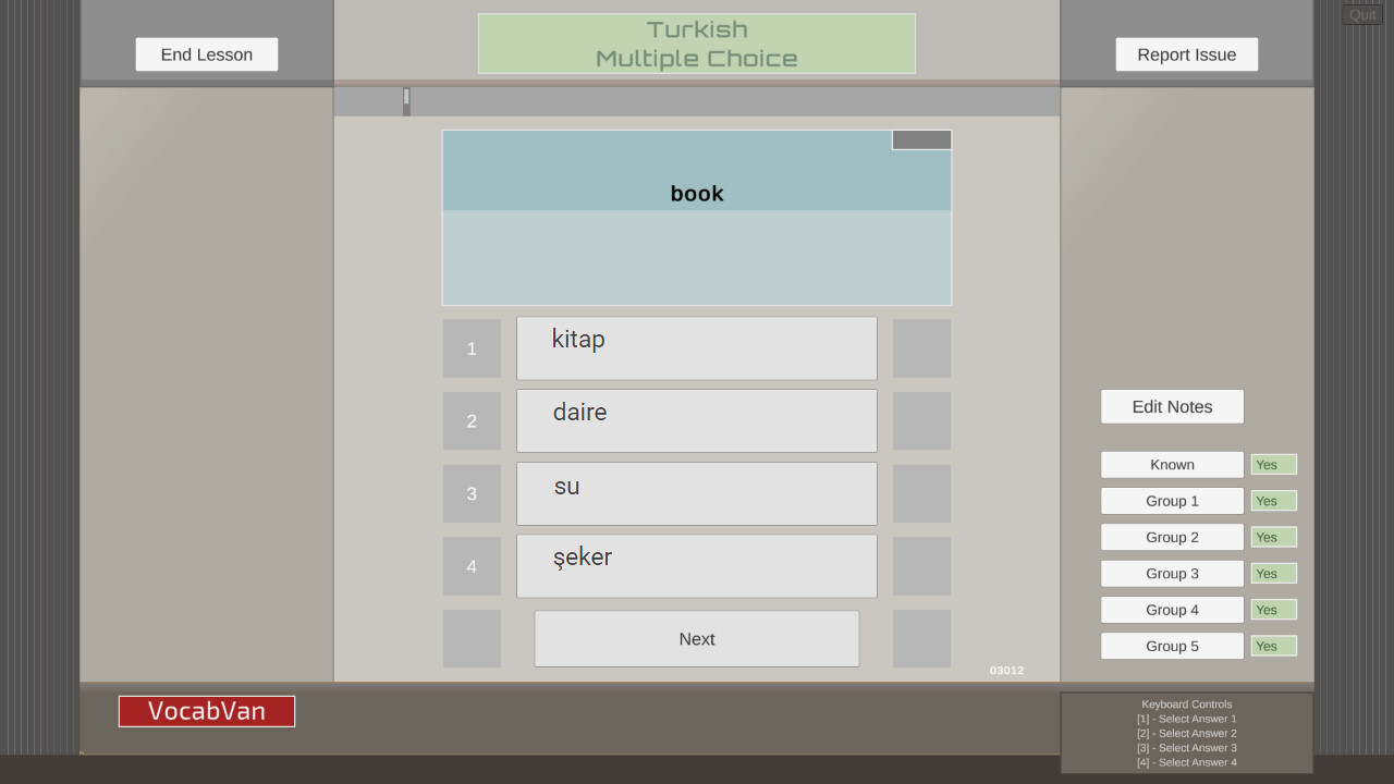 VocabVan - Turkish screenshot 1