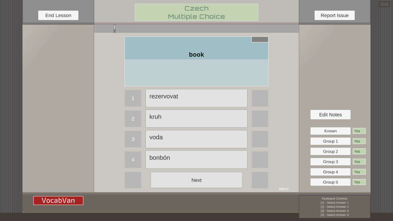 VocabVan - Czech screenshot 1