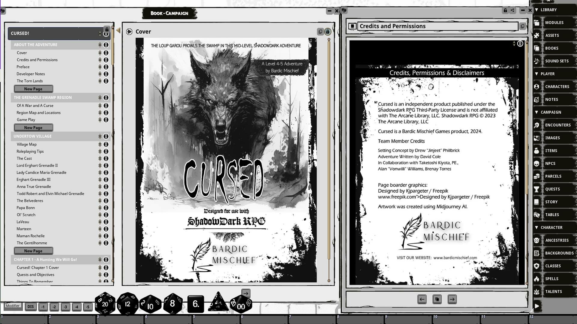 Fantasy Grounds - CURSED! screenshot 1