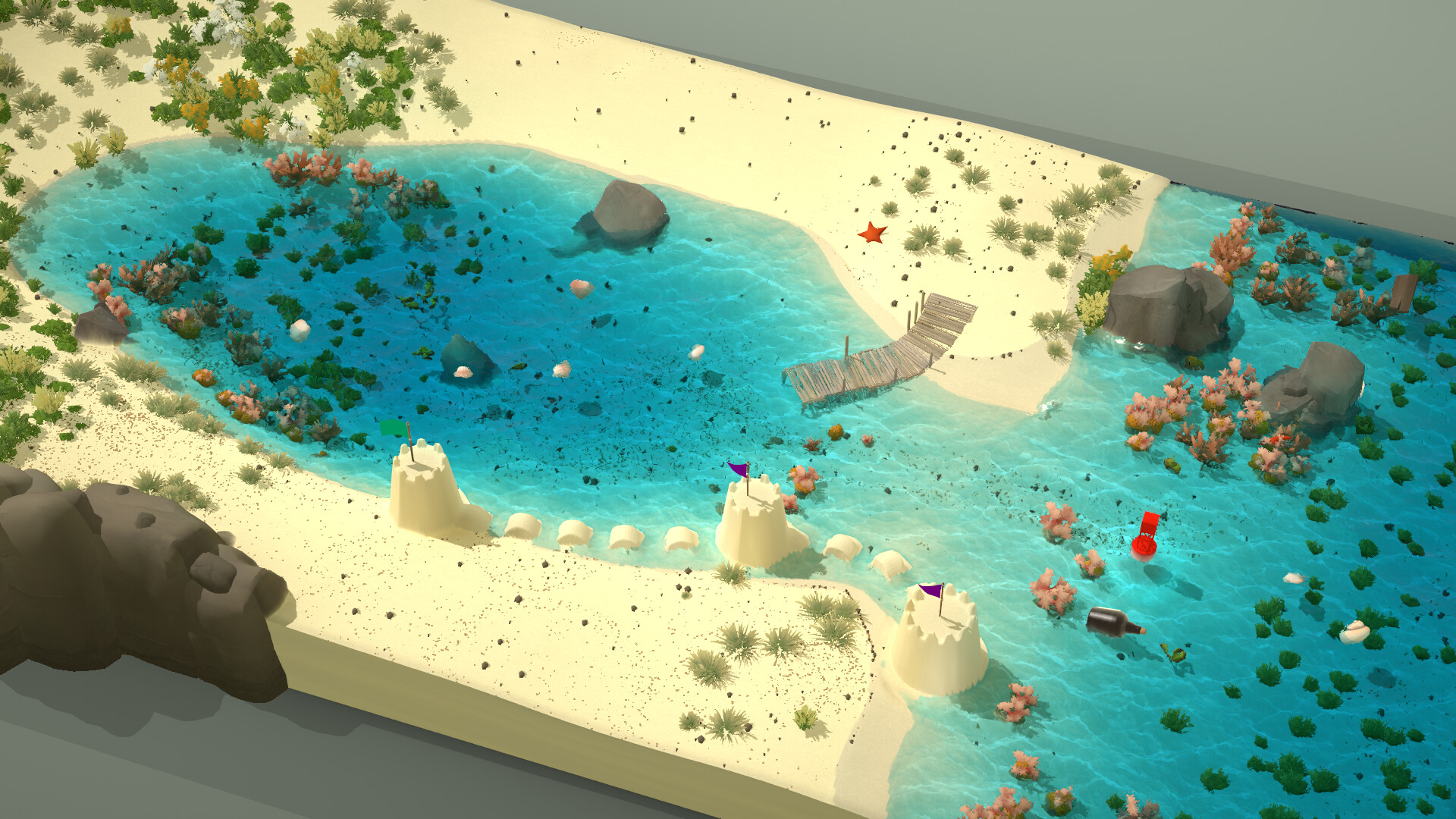 Sandcastle 公式スクリーンショット 潟湖レイアウトの海岸