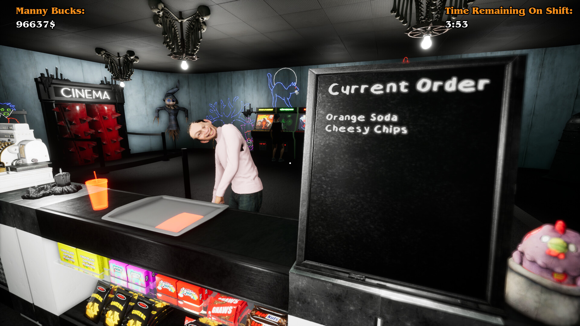 MANNY'S MURDEROUS MOVIE THEATER - THE SNACKBAR SIMULATION screenshot 2