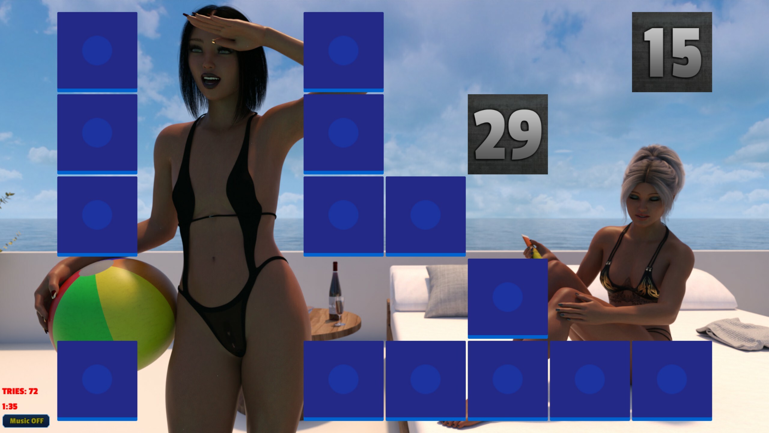 Sexy Memory Puzzle - Pool Girls screenshot 4