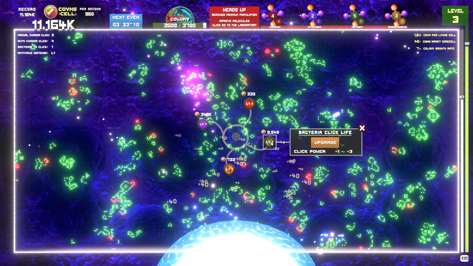 SynthetiCell BioClicker screenshot 2