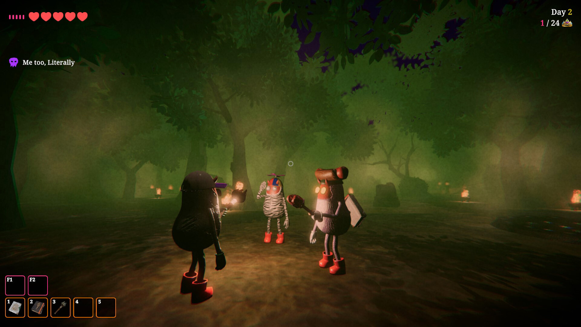 A screenshot from the game Cursed Companions