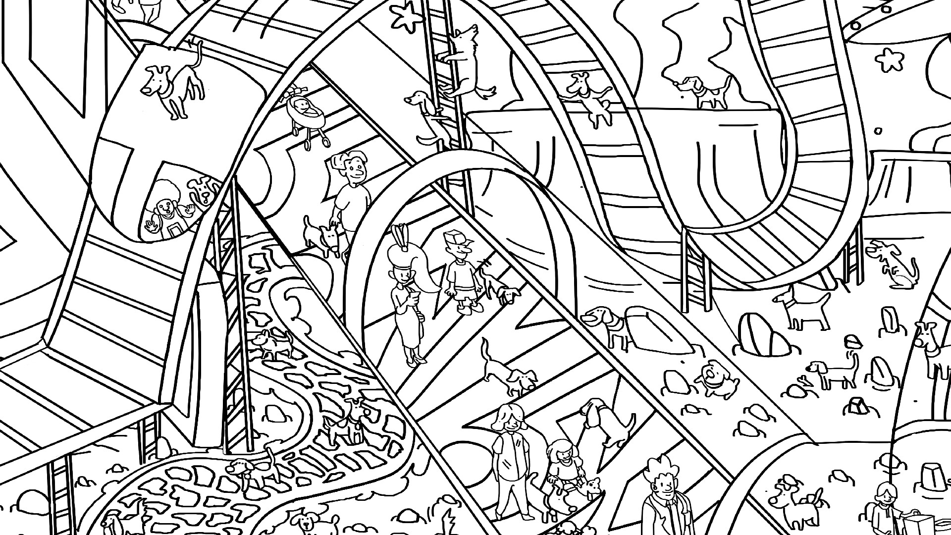 101 Cute Playland Dogs: Find & Paint - Artbook screenshot 3