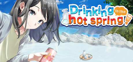 Drinking in the hot spring!