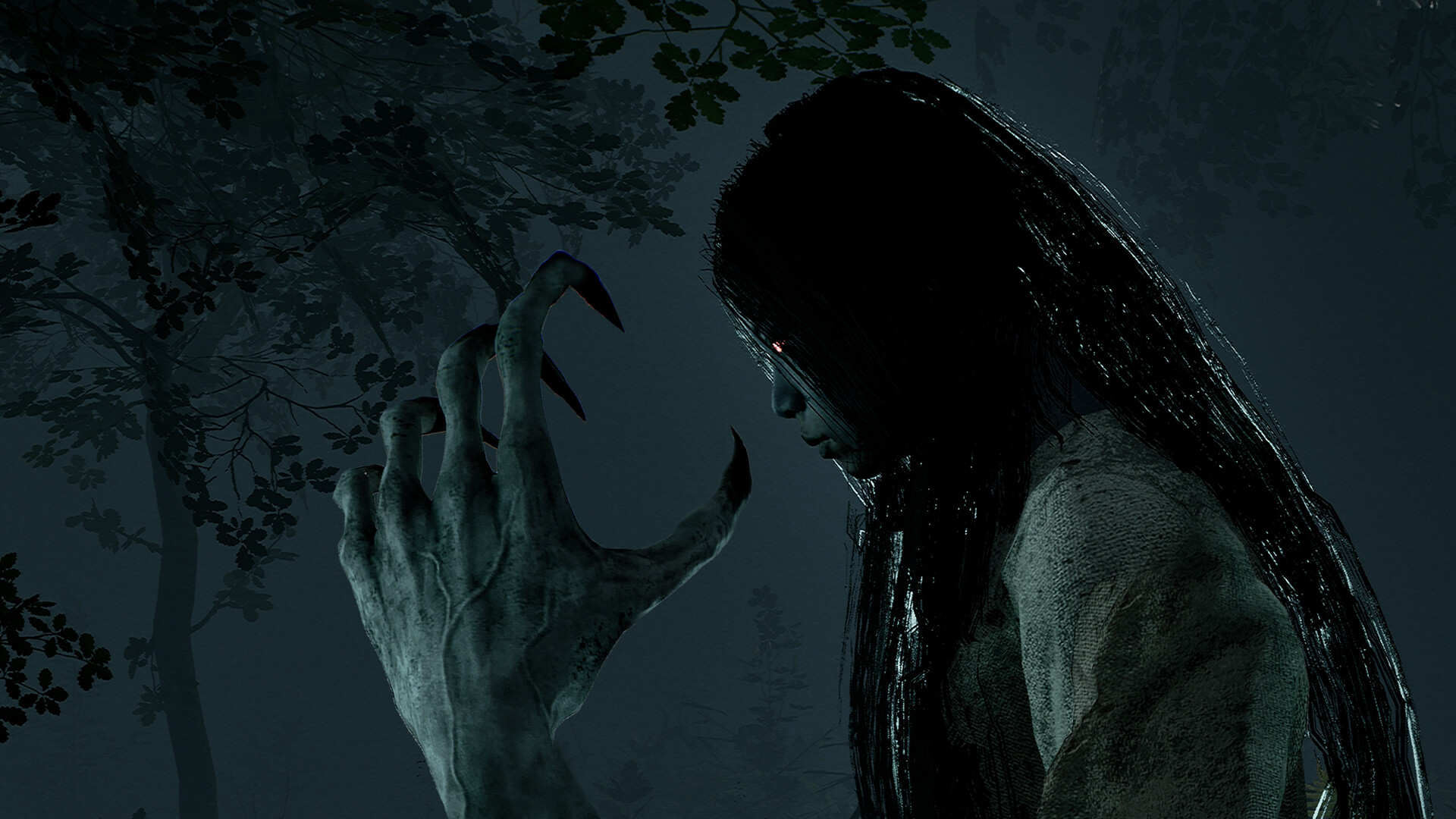 Co-op gameplay - three players exploring the cursed forest