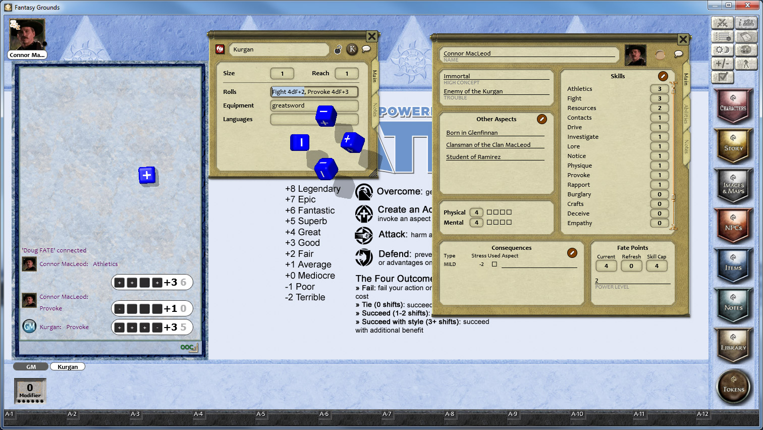 Fantasy Grounds - FATE Core Ruleset screenshot 2