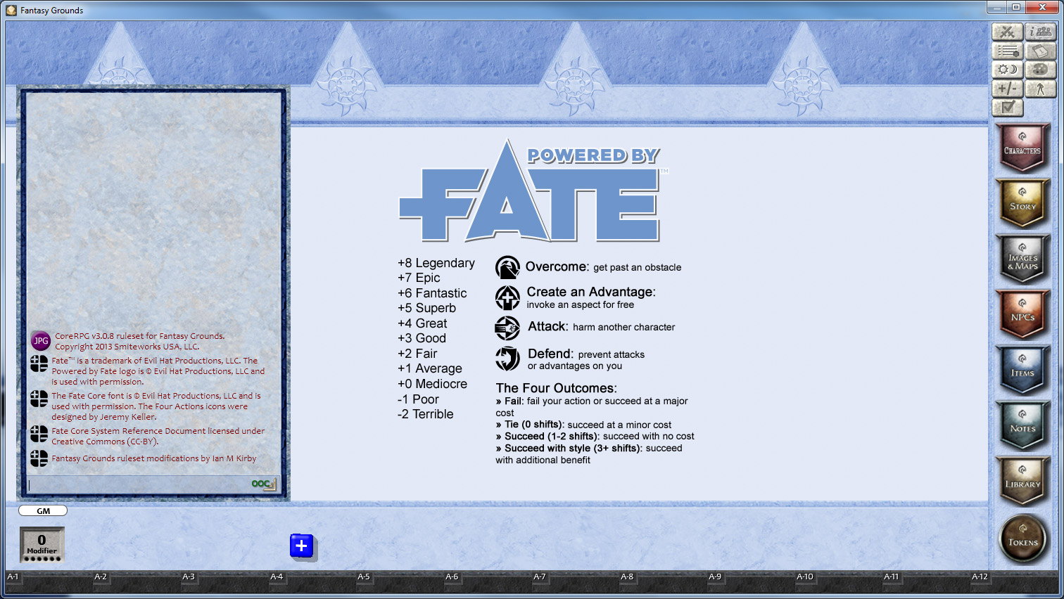Fantasy Grounds - FATE Core Ruleset screenshot 1