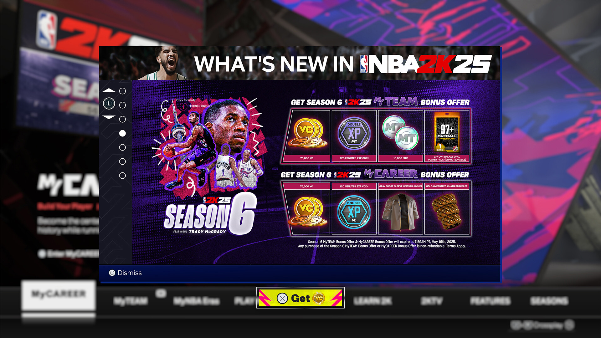NBA 2K25 MyTEAM Bonus Offer: Season 6 screenshot 1