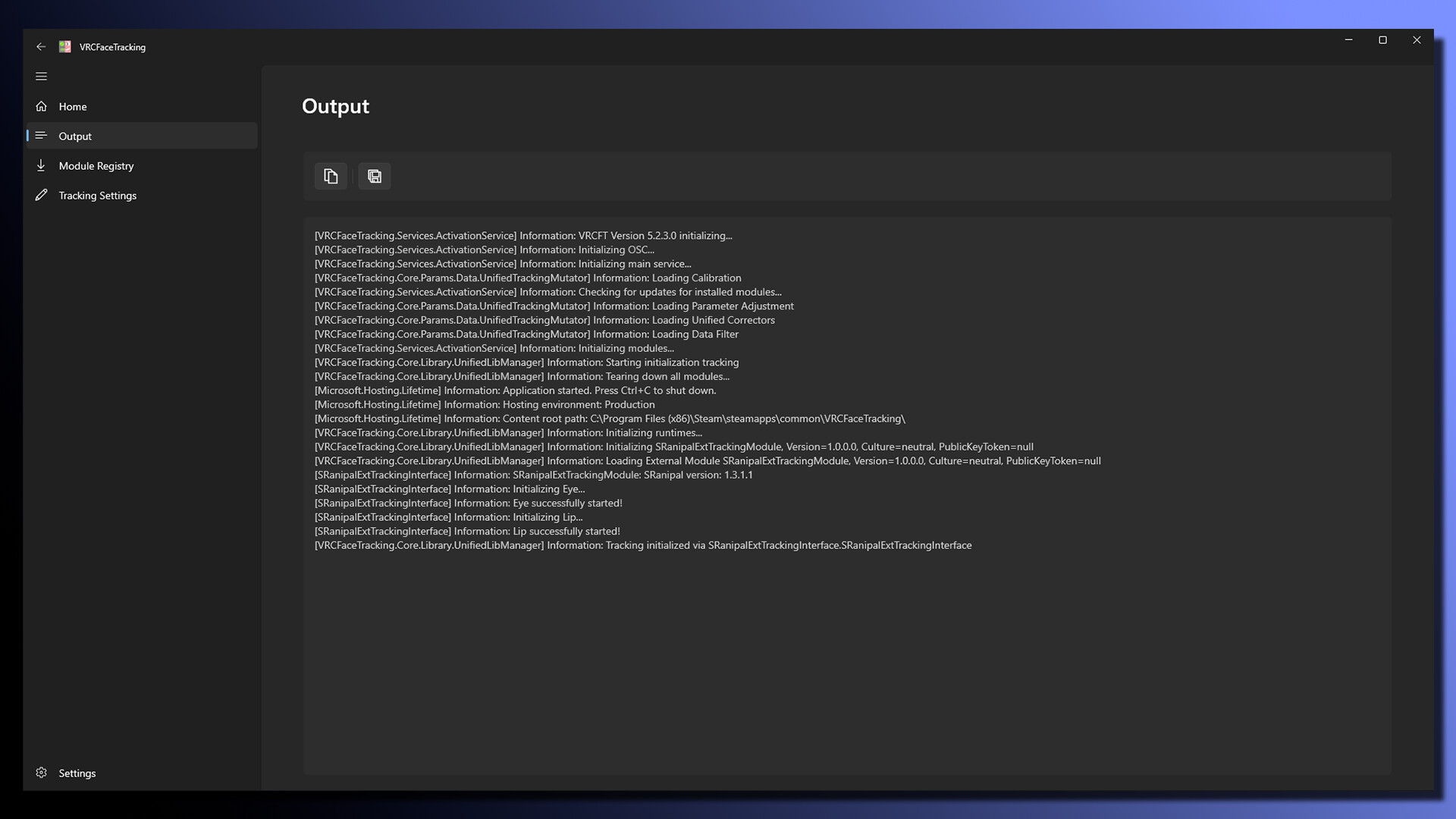VRCFaceTracking screenshot 2