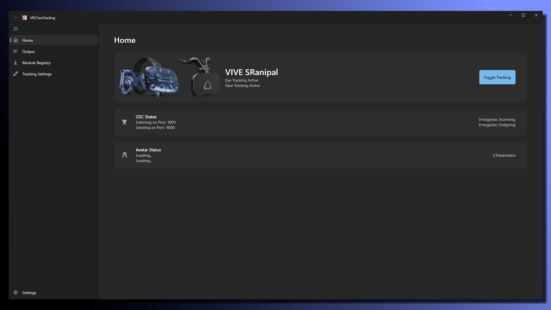 VRCFaceTracking screenshot 1