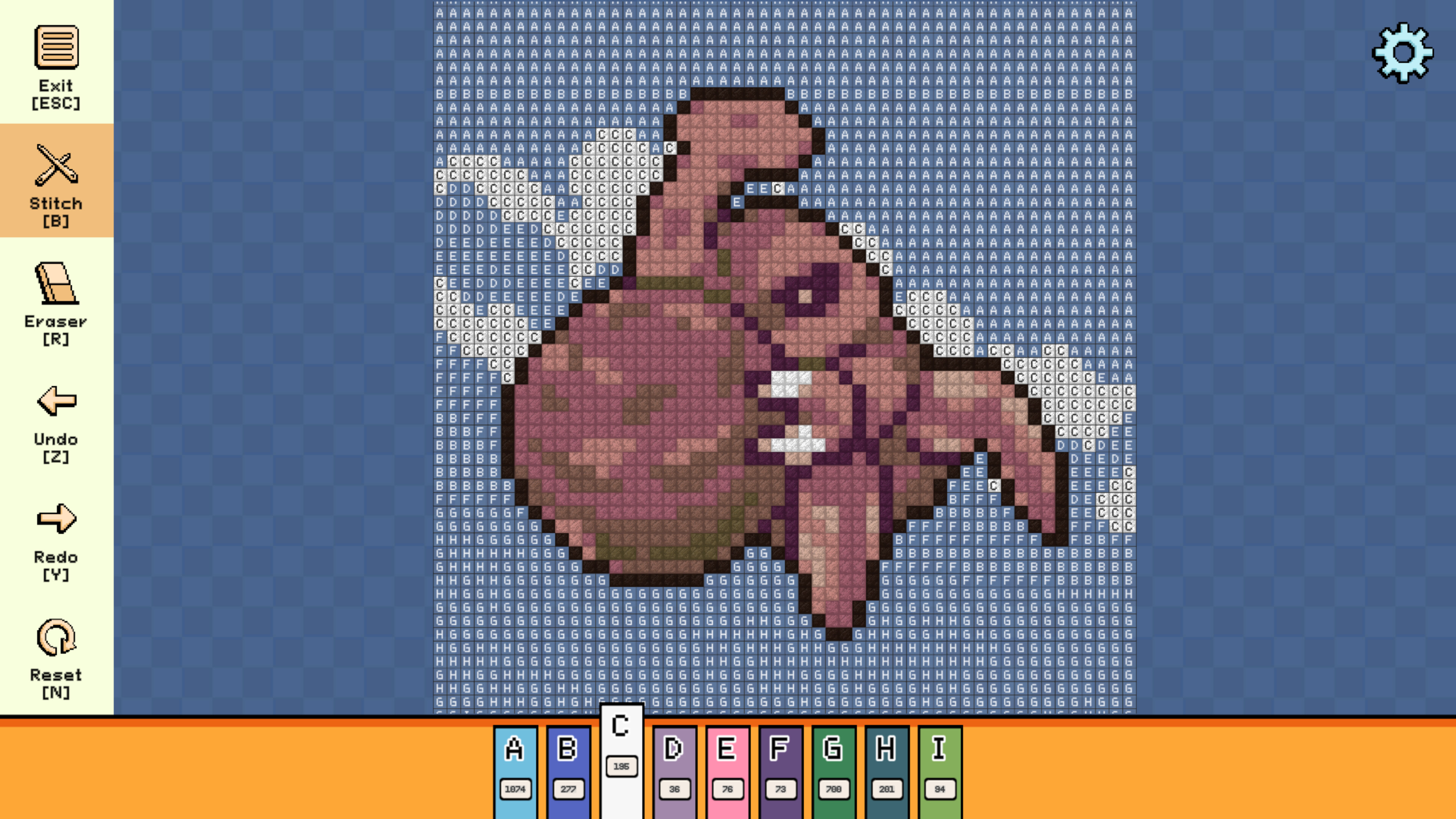 Pixel Cross Stitch - Menacing Monsters Pack screenshot 1