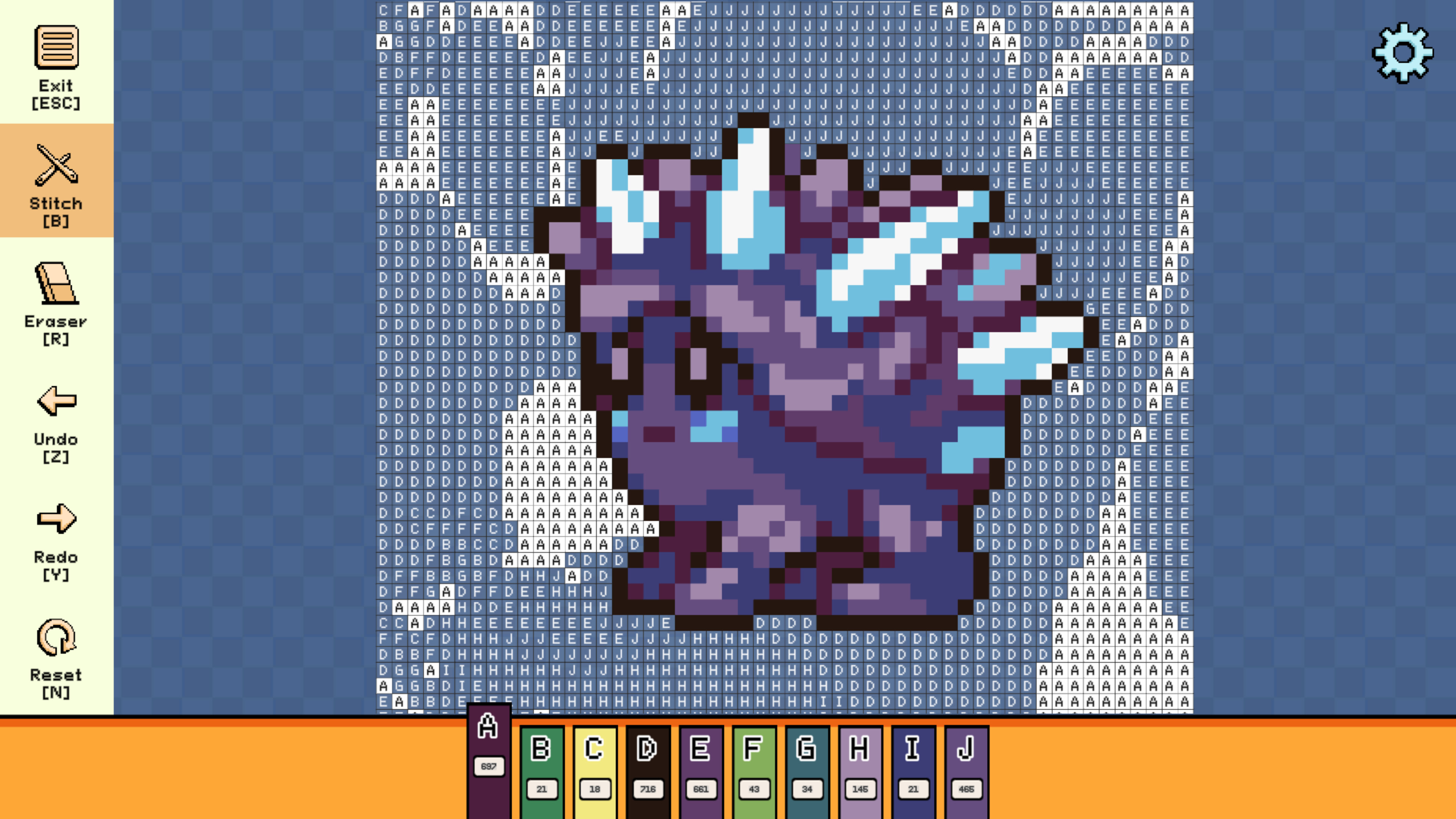 Pixel Cross Stitch - Menacing Monsters Pack 2 screenshot 1