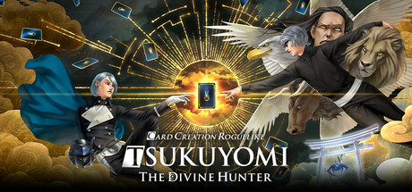 Tsukuyomi - The Divine Hunter header menampilkan pertarungan kartu