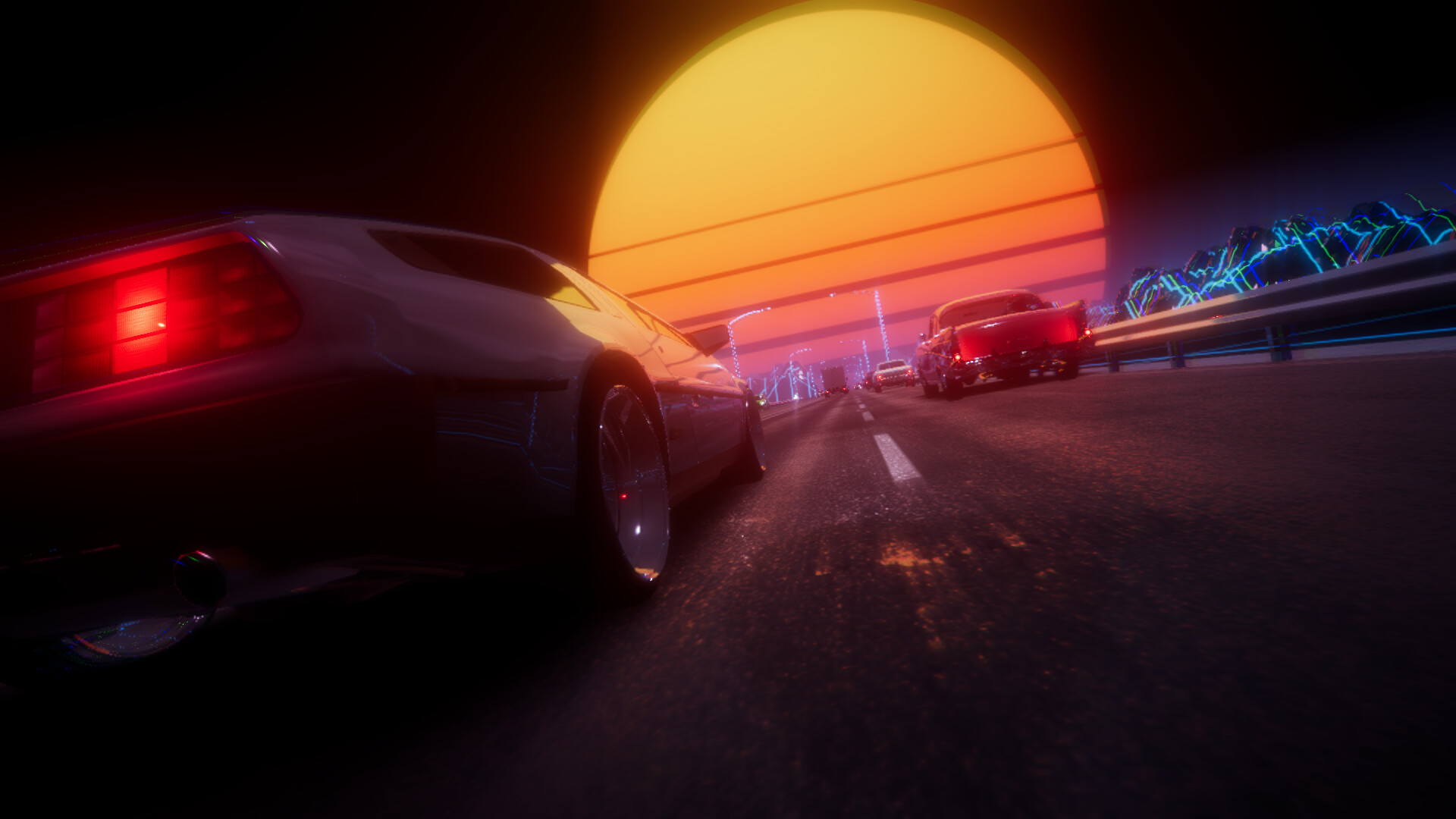 Synthwave Driver screenshot 1