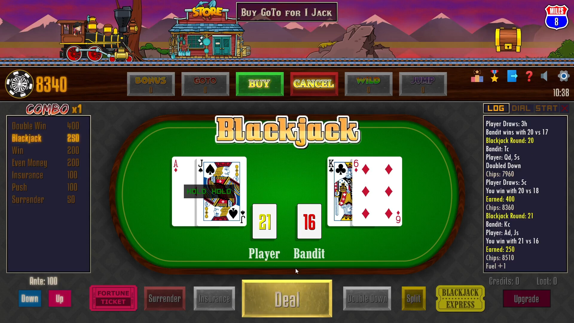 Poker Train - Blackjack screenshot 1