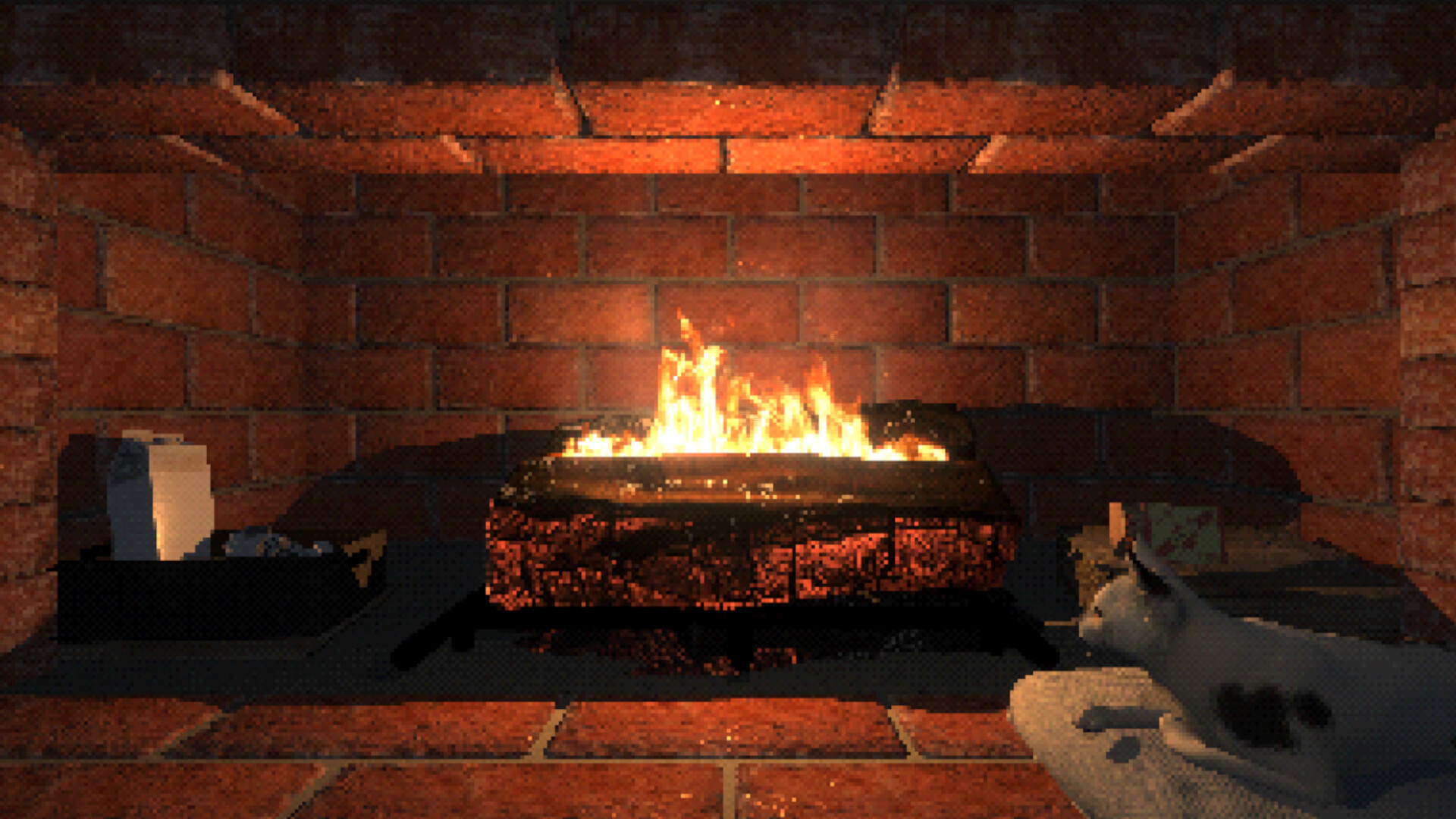 Virtual Interactive Fireplace - Cats  screenshot 1