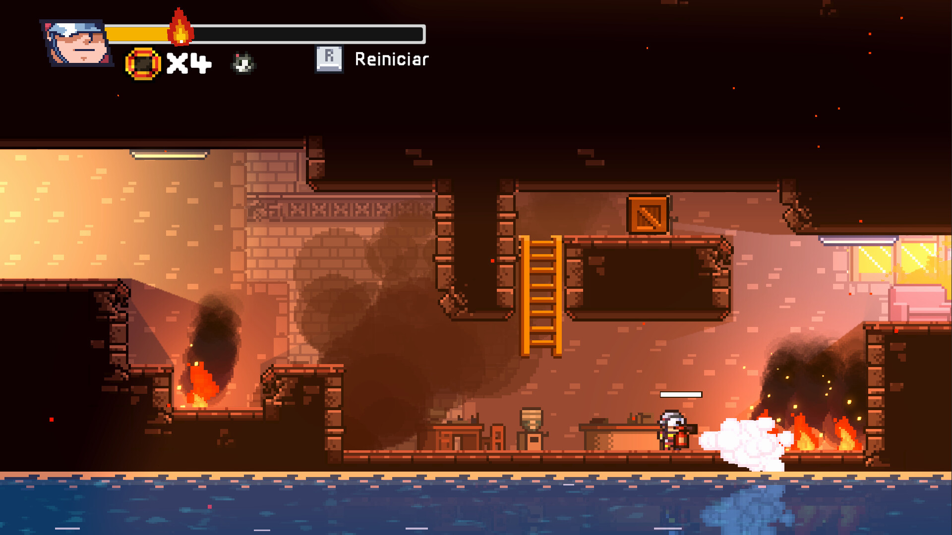 Fire Hero Pixel Rescue - PC Game Screenshot