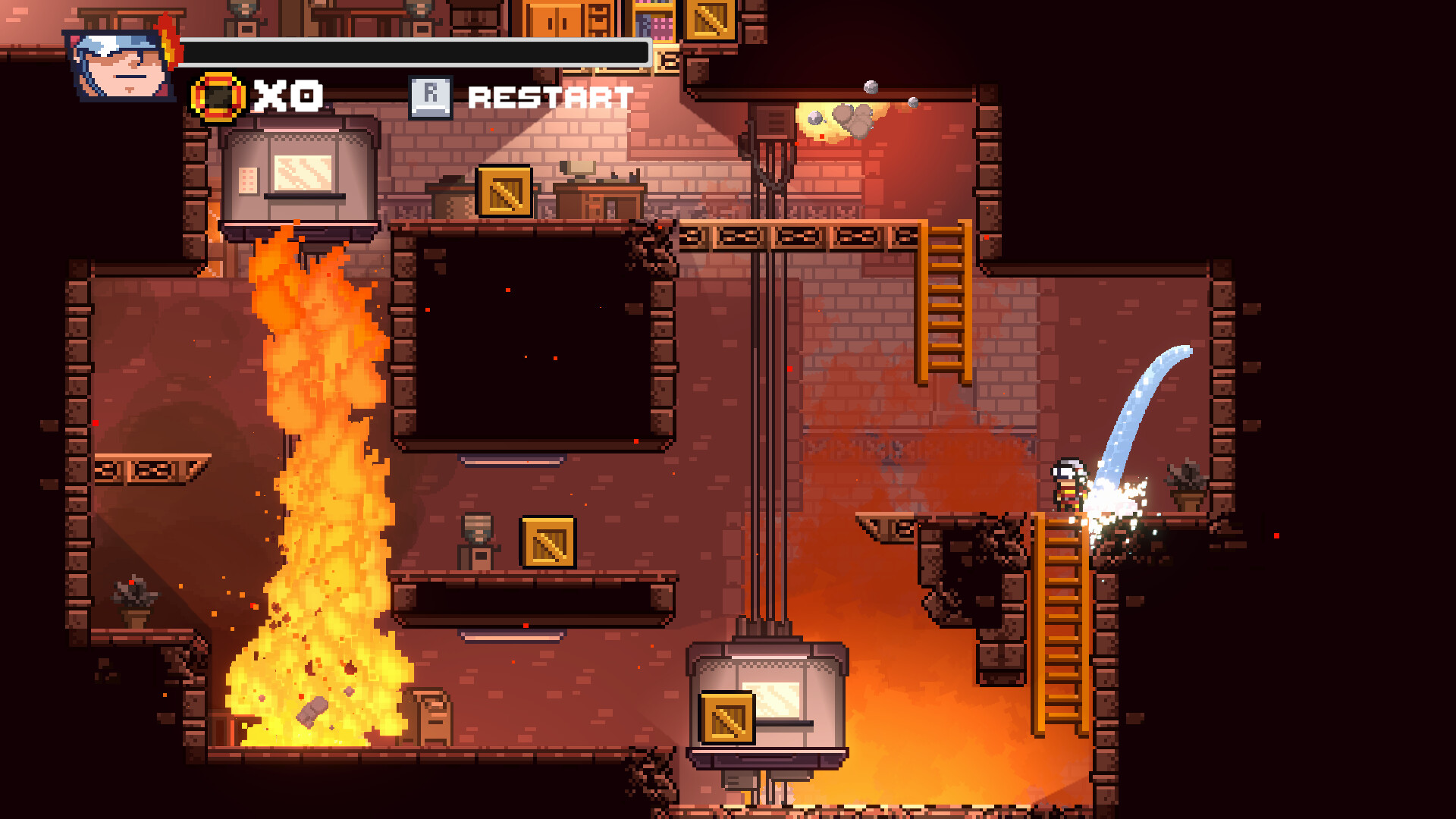Fire Hero Pixel Rescue - PC Game Screenshot