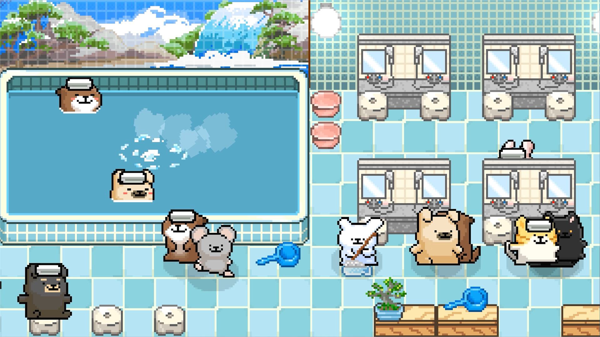 Malteses Fluffy Onsen Summer