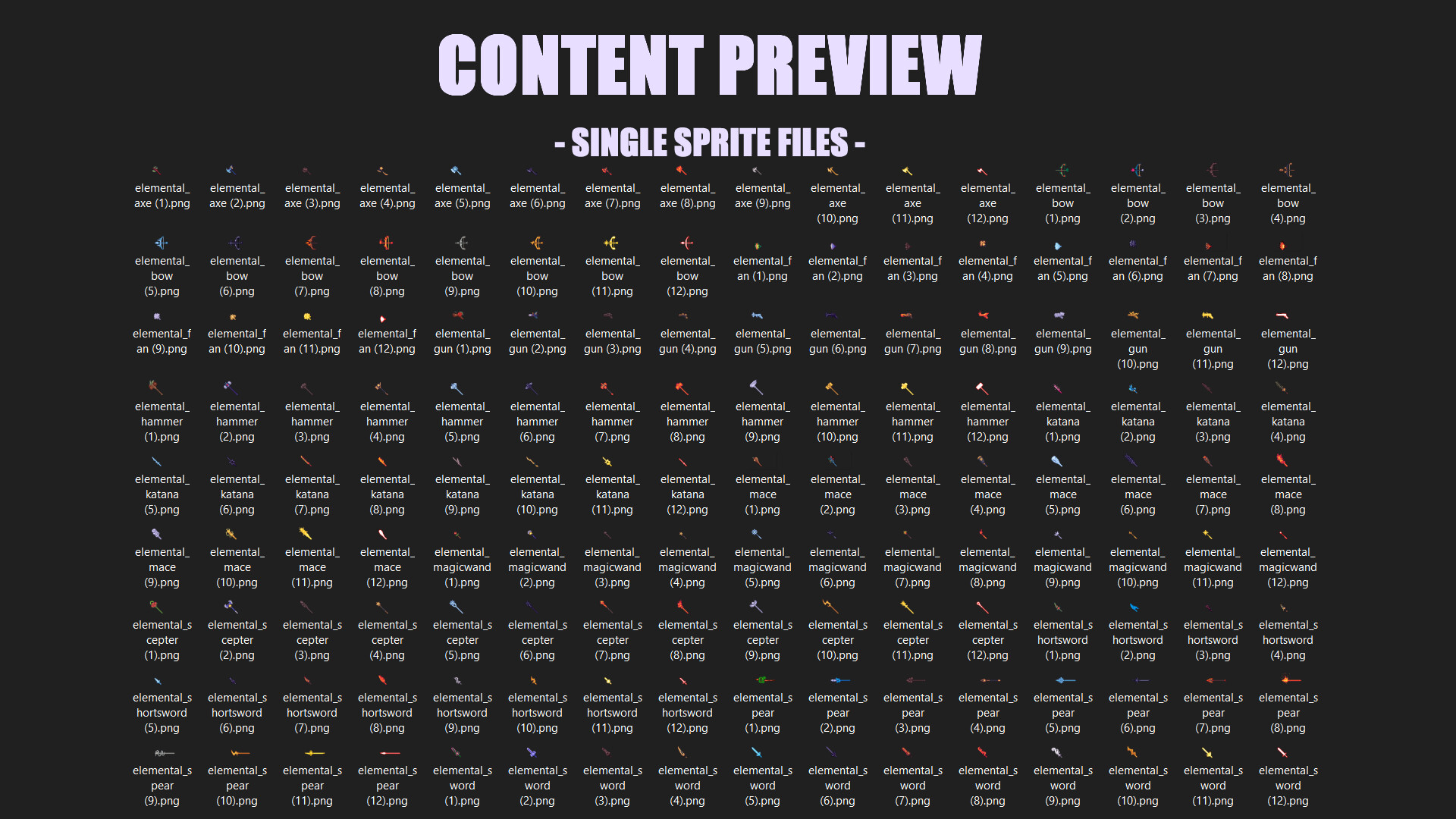 RPG Maker MV - Elemental Weapons Pack screenshot 1
