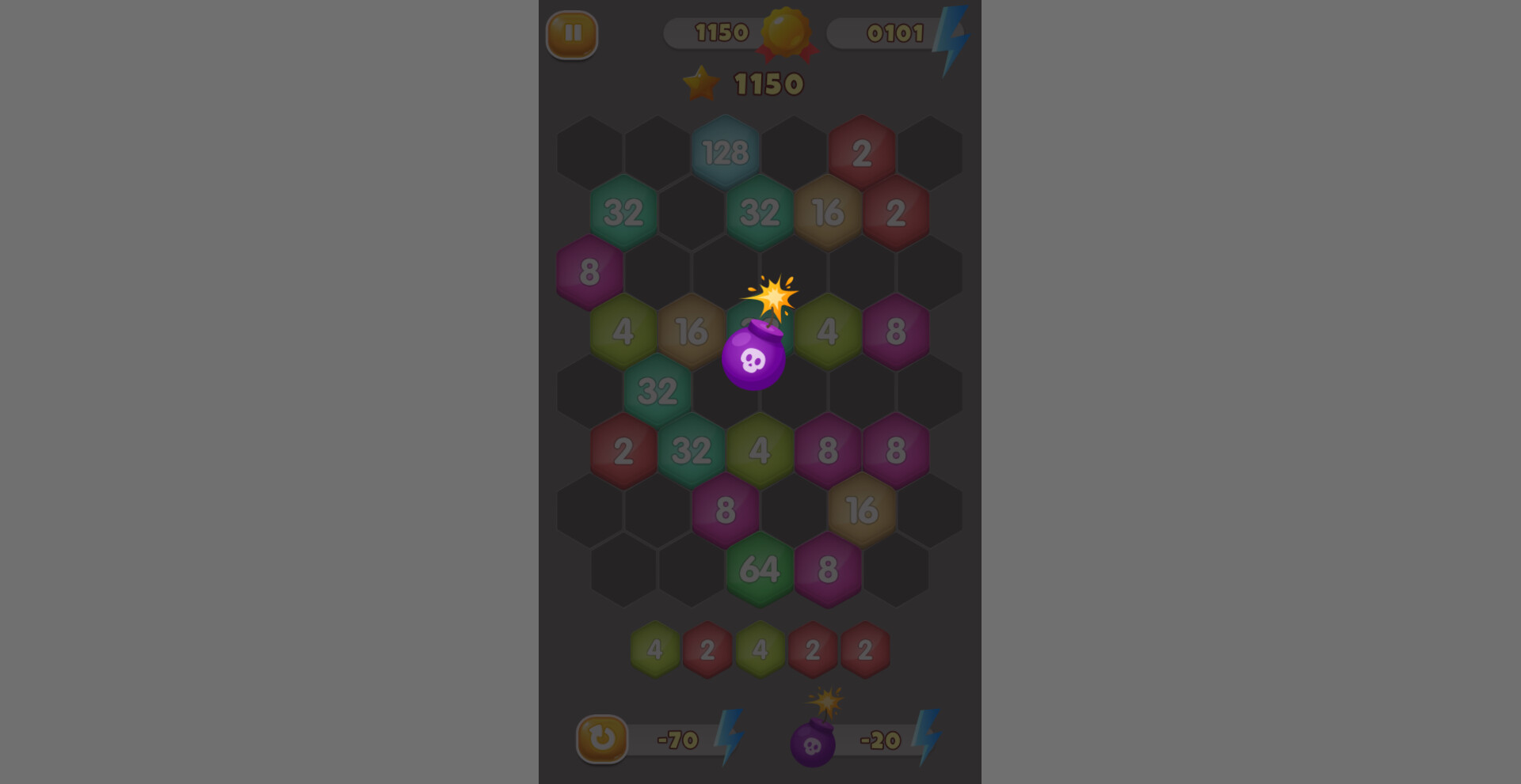 HexaMerge 2048 screenshot 1