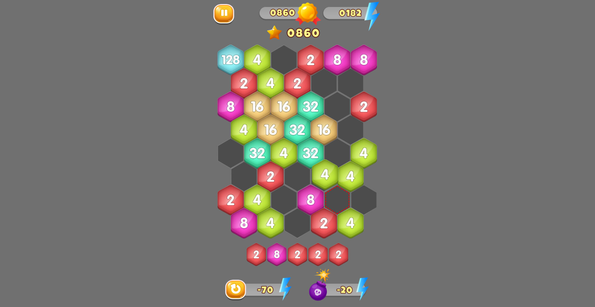 HexaMerge 2048 screenshot 6
