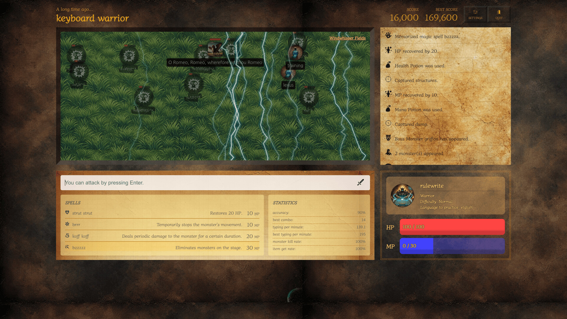 keyboard warrior screenshot 2